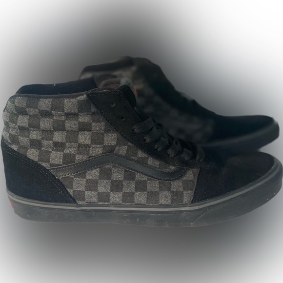 Vans black/gray checkerboard hi top skateboard sneaker NWOB size 11.5 - Picture 2 of 8
